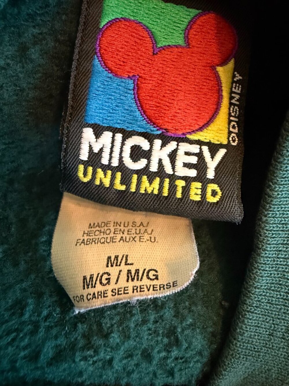 Mickey Unlimited Vintage 1990s Mouse Sweatshirt Pullover Retro 90s Size Medium - Picture 10 of 11